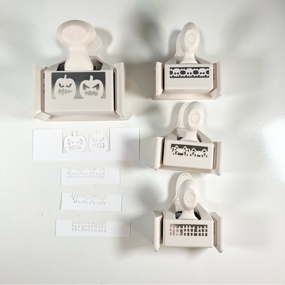 Martha Stewart Crafts Halloween Border Paper Punches Pumpkin Fence Spider Skull - Picture 8 of 16